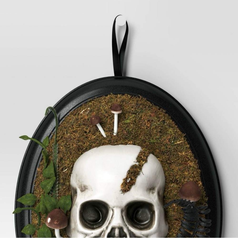 NWT - 14" Hanging Framed Skull Halloween Decorative Prop - Hyde & EEK! Boutique™ - Picture 5 of 9